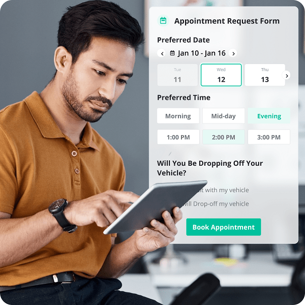 AutoLeap CRM appointment request form