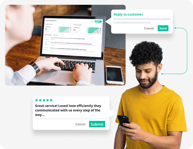 Automated review requests that turn completed jobs into 5-star ratings, sent through AutoLeap