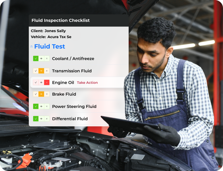 Fluid and safety inspection in AutoLeap