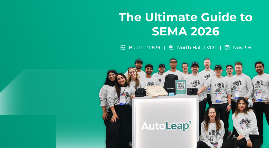 AutoLeap team at its SEMA booth, Booth #11839, North Hall, LVCC, November 3–6, 2026