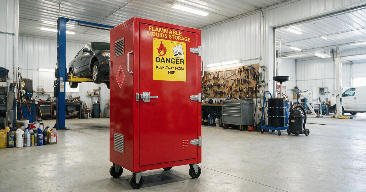 shop safety with the right fire extinguisher placement